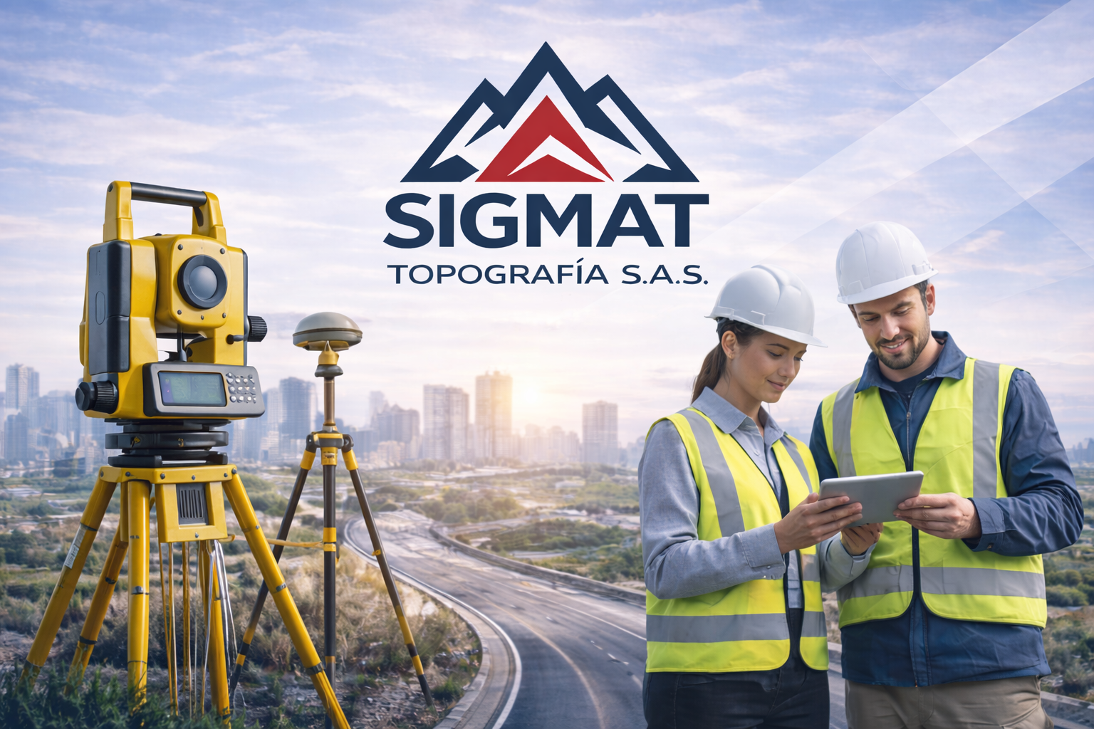 Trabajo de topografía en campo